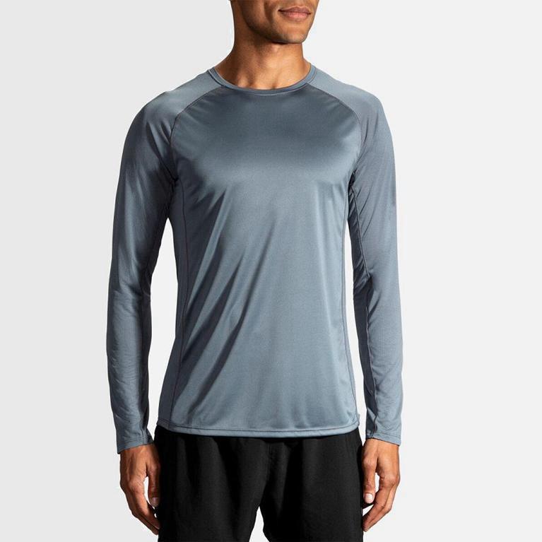 Brooks Stealth - Camisetas Manga Larga Hombre - Azules (AO9548132)